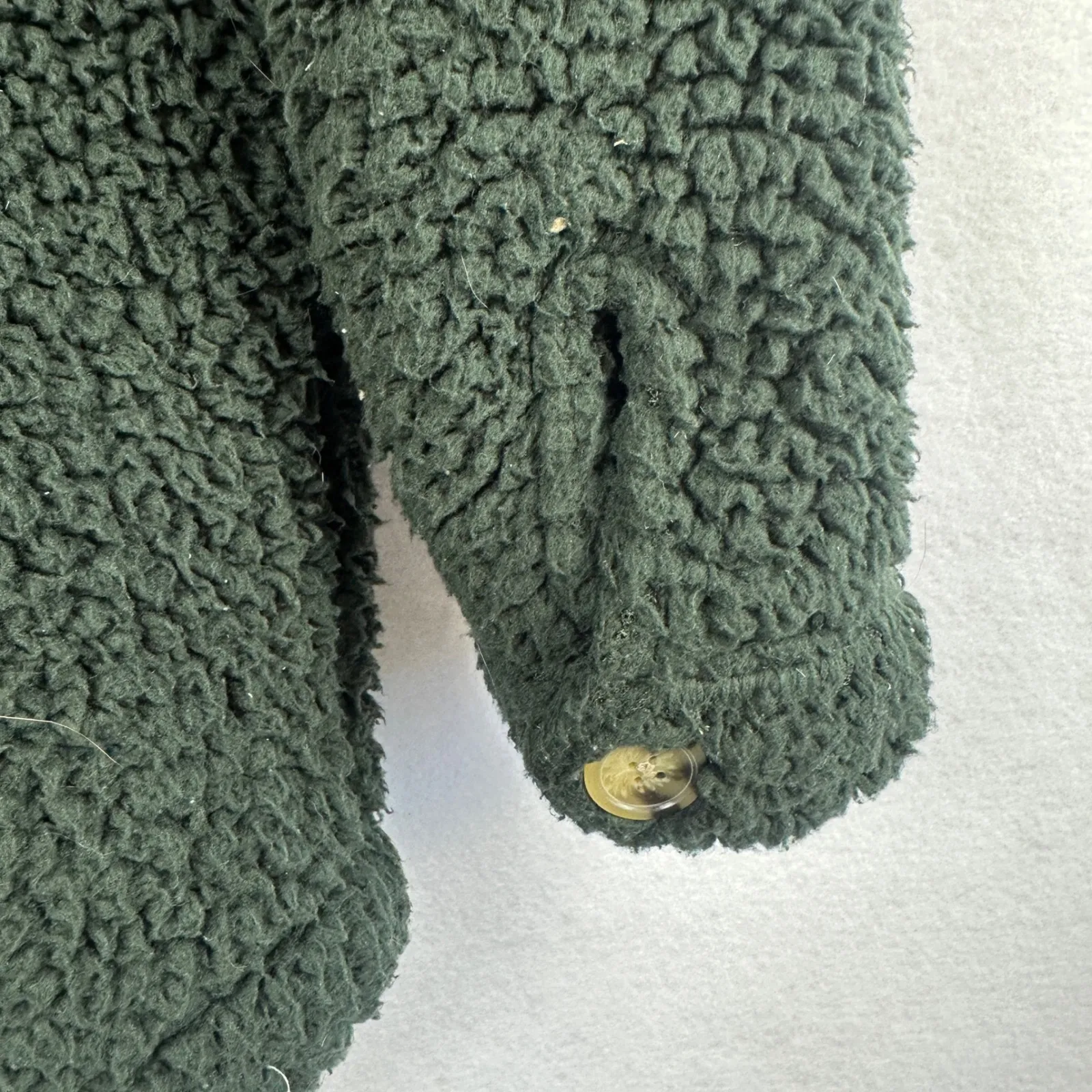 Lee‎ Sherpa Jacket Womens Medium Button Front Olive Green Cozy Warm Outerwear - Image 6
