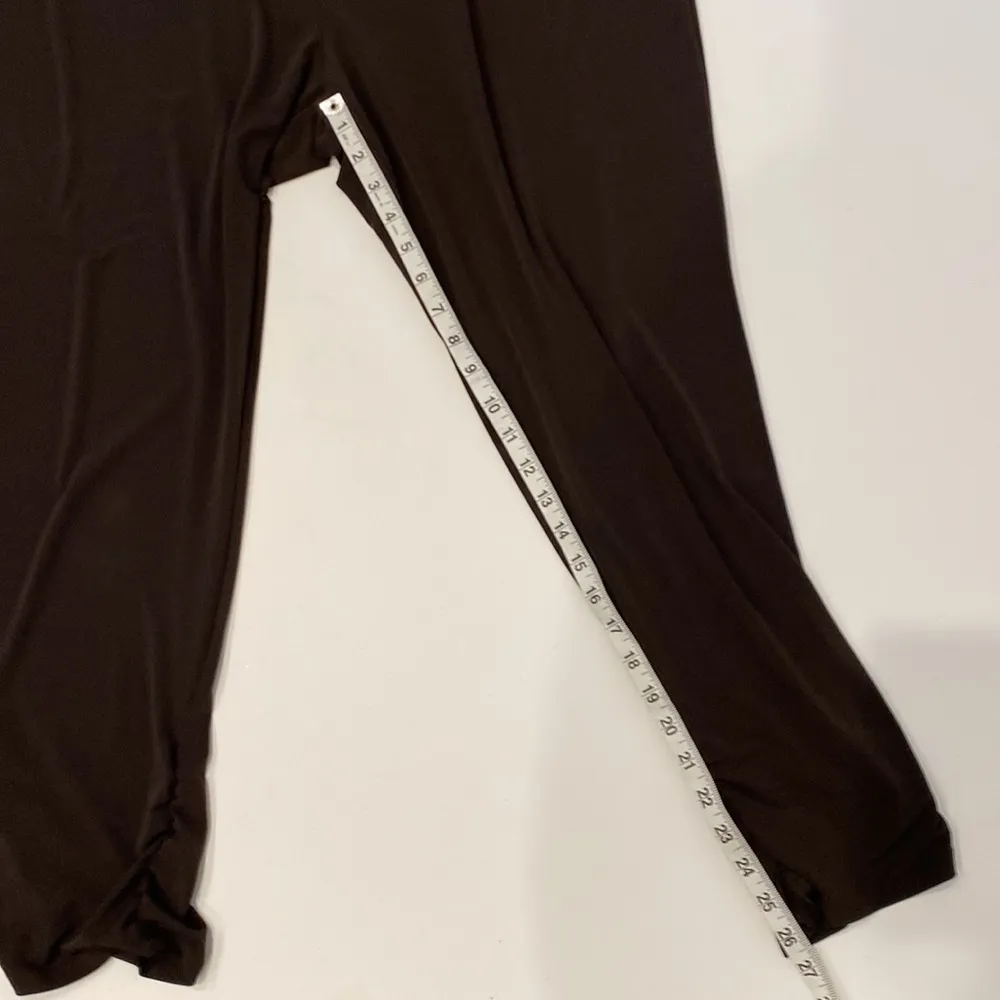 Chico’s Chocolate Brown Elastic Waist Ruched Ankle Ankle Pants Stretch EUC Sz 16 - Image 55