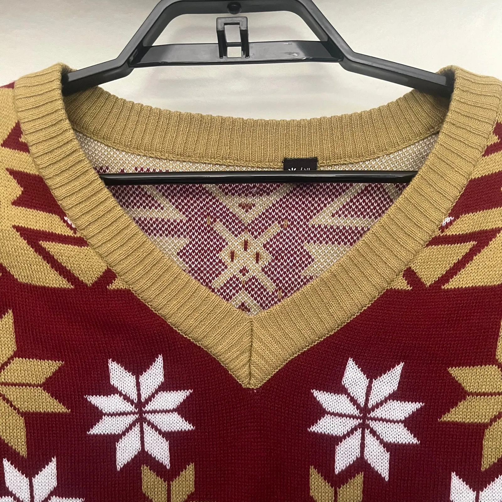 FSU Seminoles VNeck Womens Sweater XL Ugly Christmas Retro V - Image 2