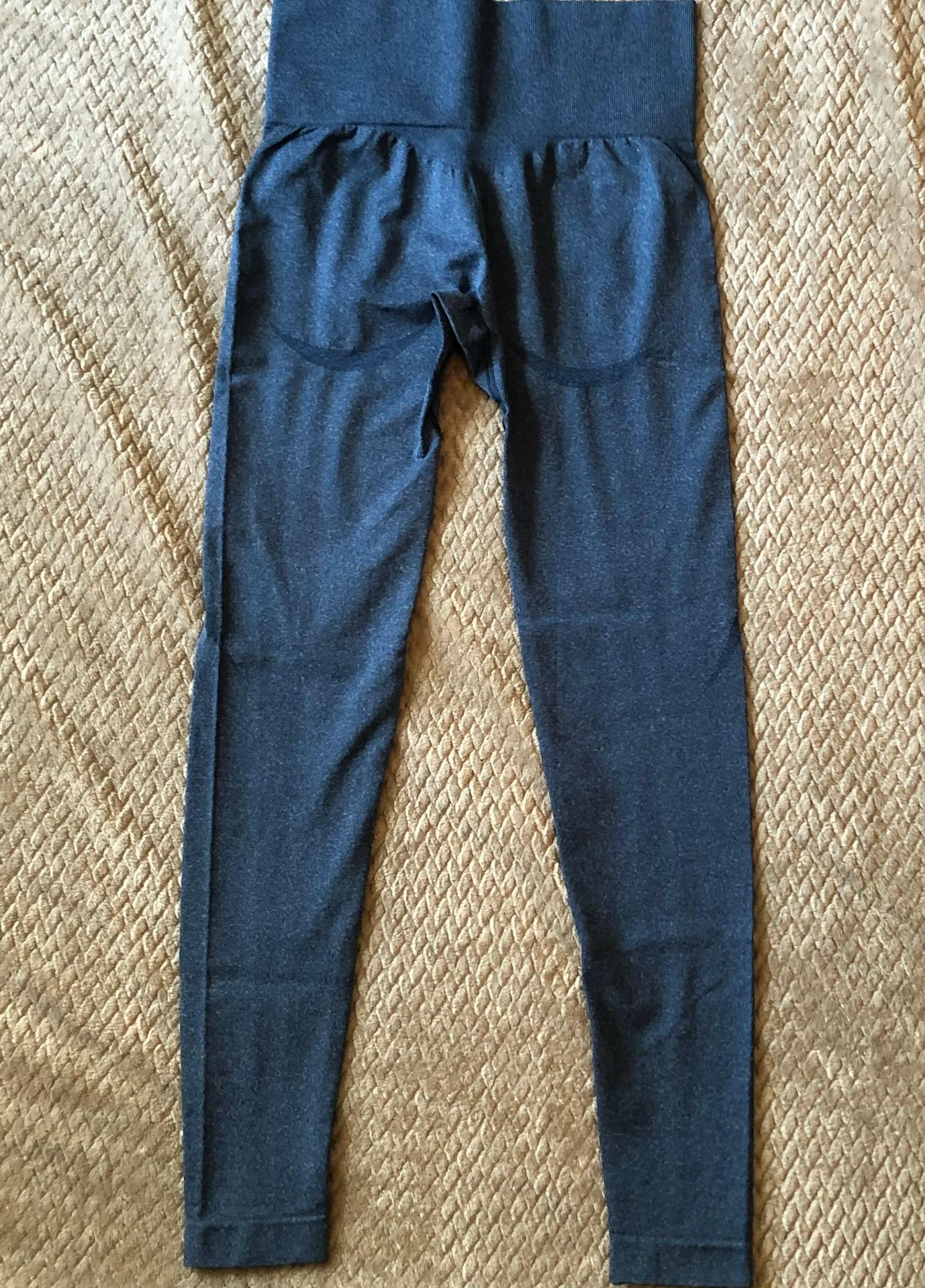 Blue Seamless Contouring Leggings - Image 3