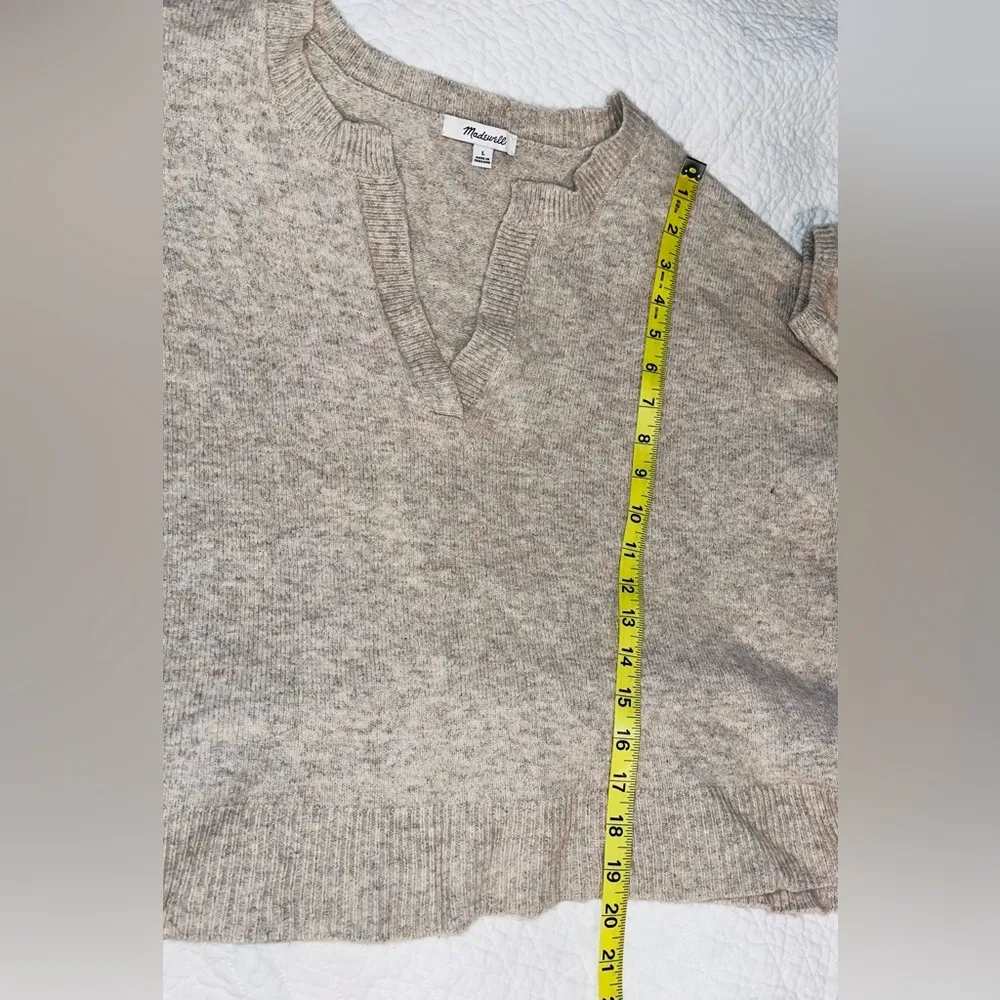 MADWELL Wool Cropped Sweater Balloon Sleeve Sz L - Image 7