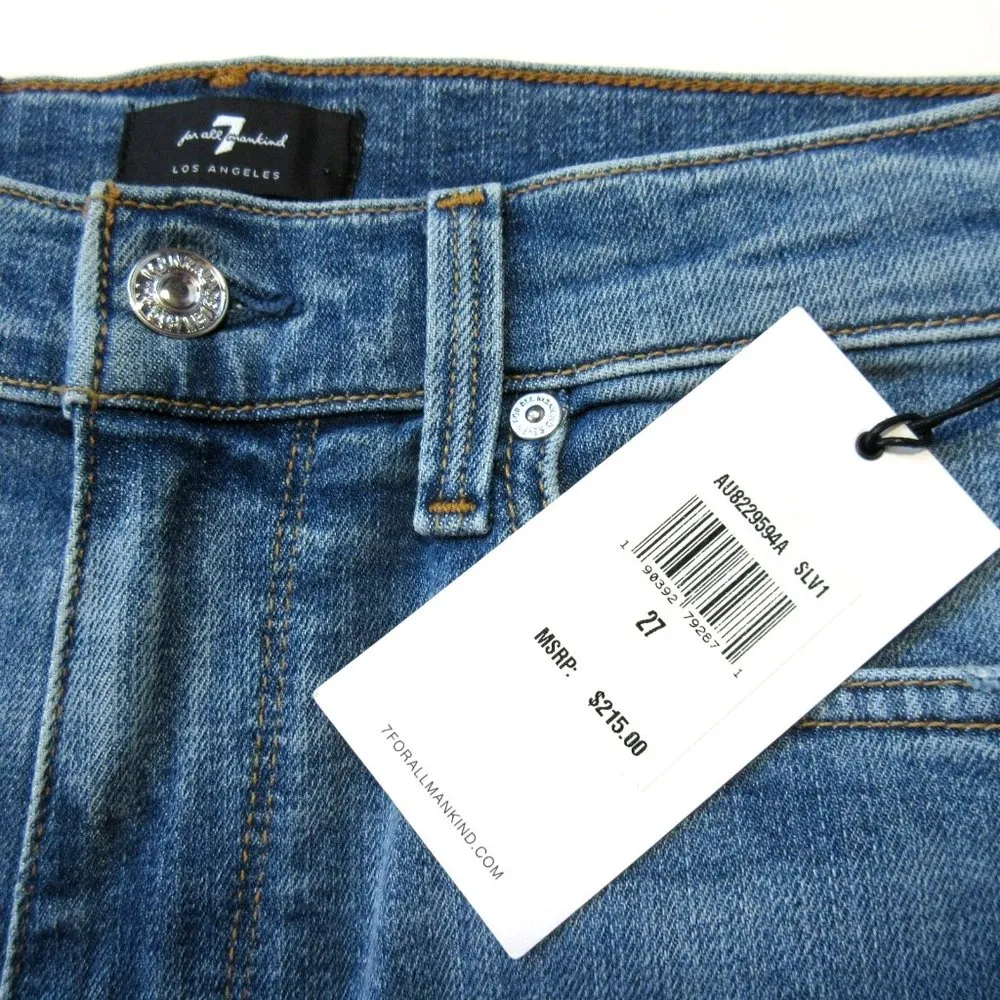 NWT 7 For All Mankind High Waist Ankle Skinny in Sloane Vintage Stretch Jeans 27 - Image 3