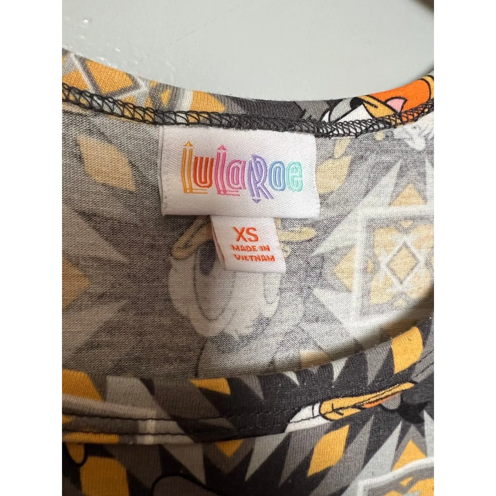 Lularoe Carly Disney Dress Donald‎ Duck XS - Image 3