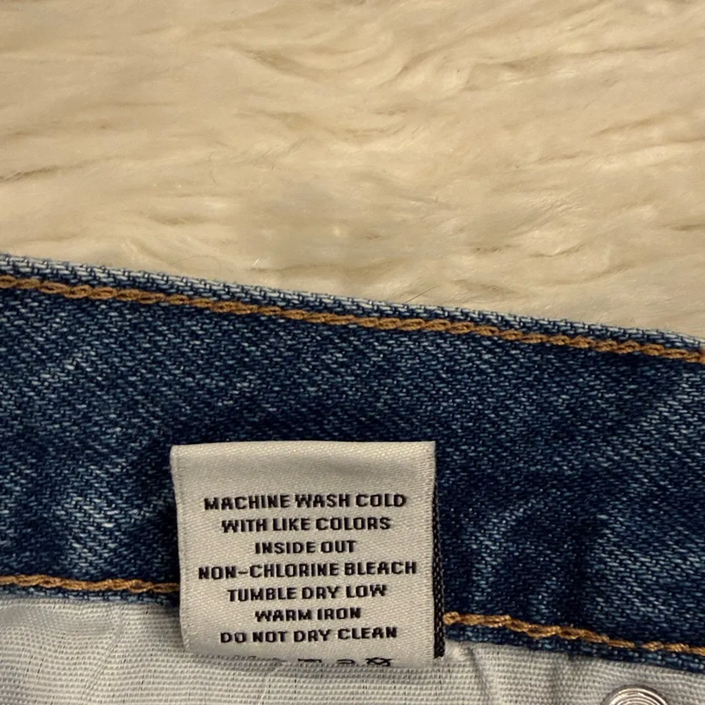 Rails Fairfax high rise cut off cotton denim shorts raw frayed hem 3” inseam 28 - Image 11