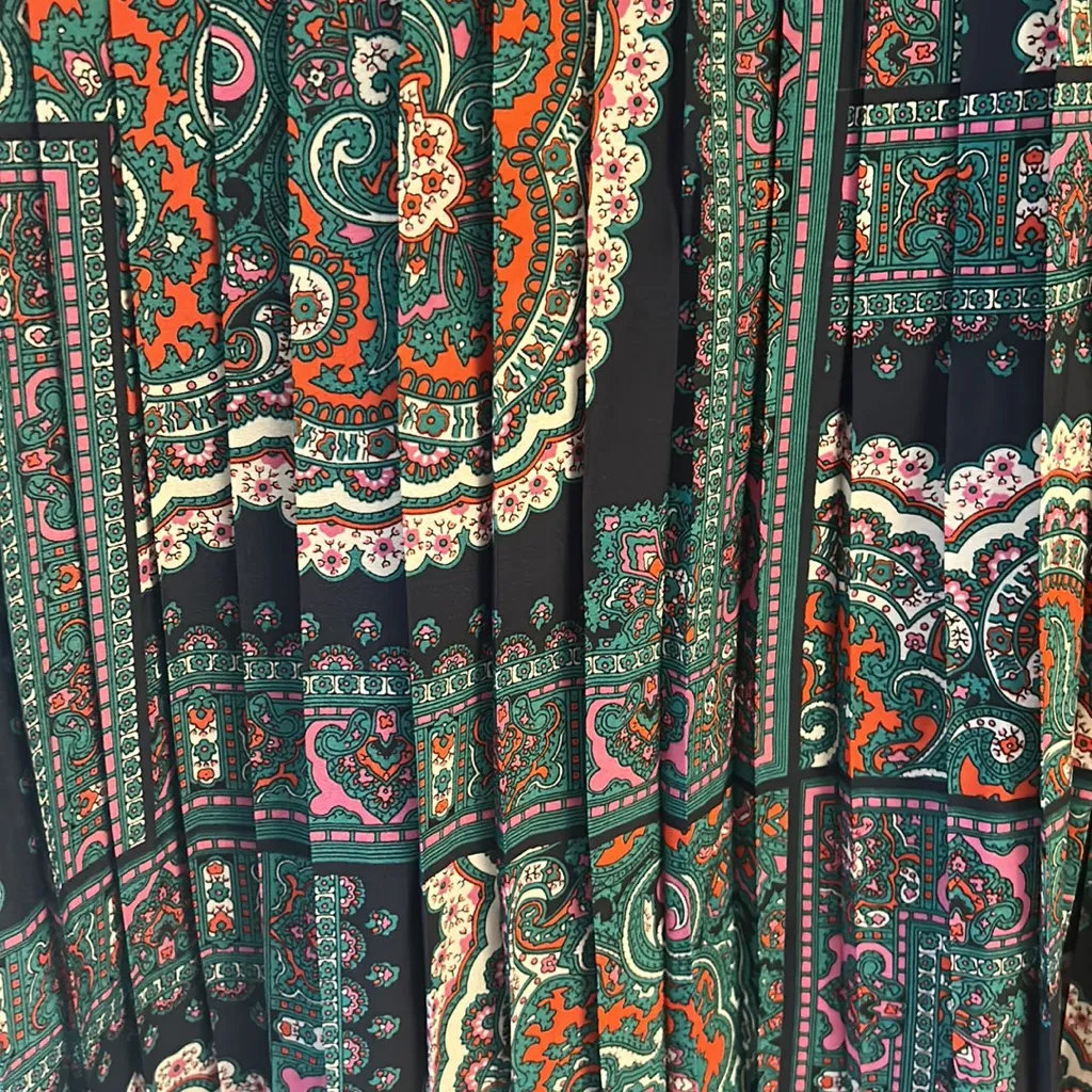 Anthropologie Paper Locket Paisley Accordion Pleated Tee | small - Image 7