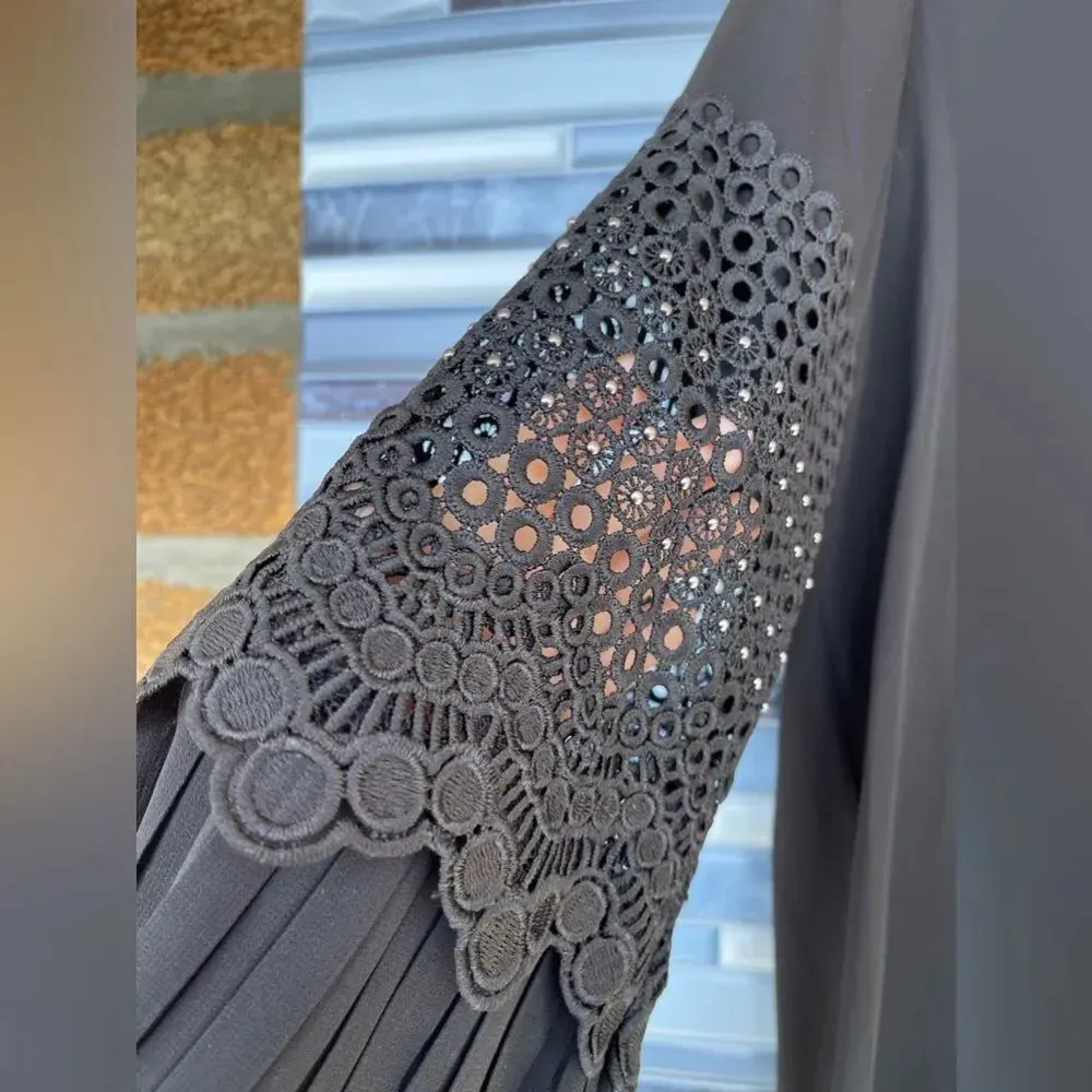 Kobi Halperin "Christine" silk blouse Large Black - Image 6