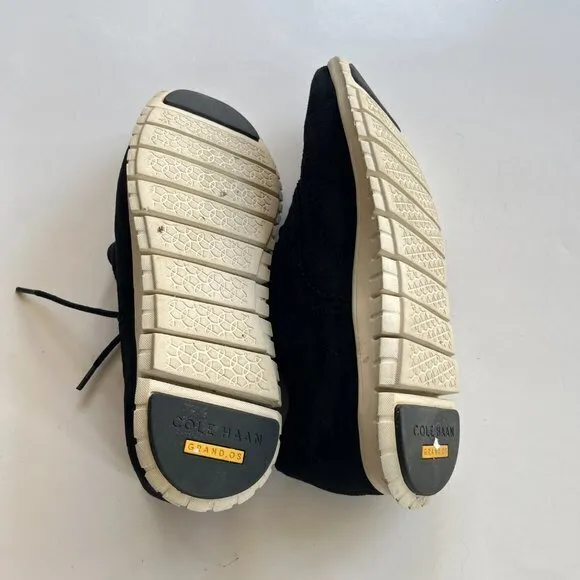 Cole‎ Haan Women's Zerogrand Wing Oxford Black Suede Lace Up Size 7.5B Shoes - Image 8