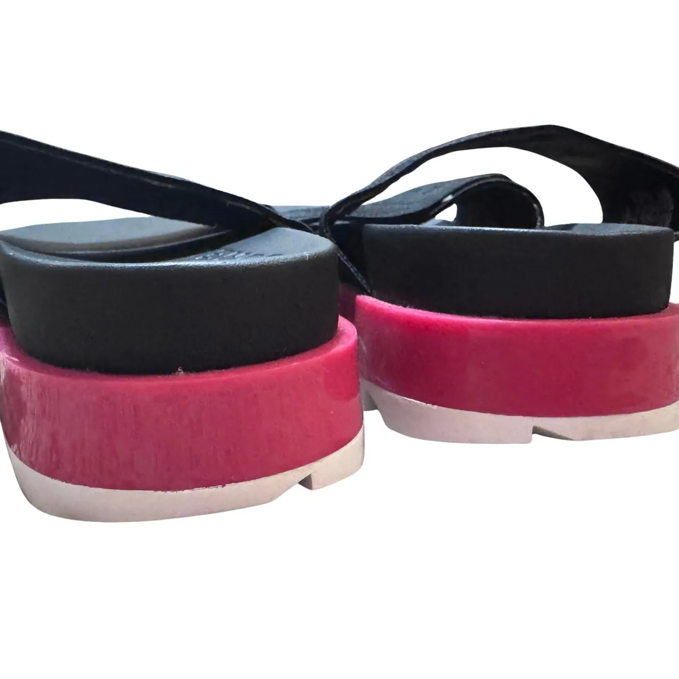 SOREL Womens Roaming Sport Slide Sandal Size 6.5 Black Punch Pink Cross Band - Image 4