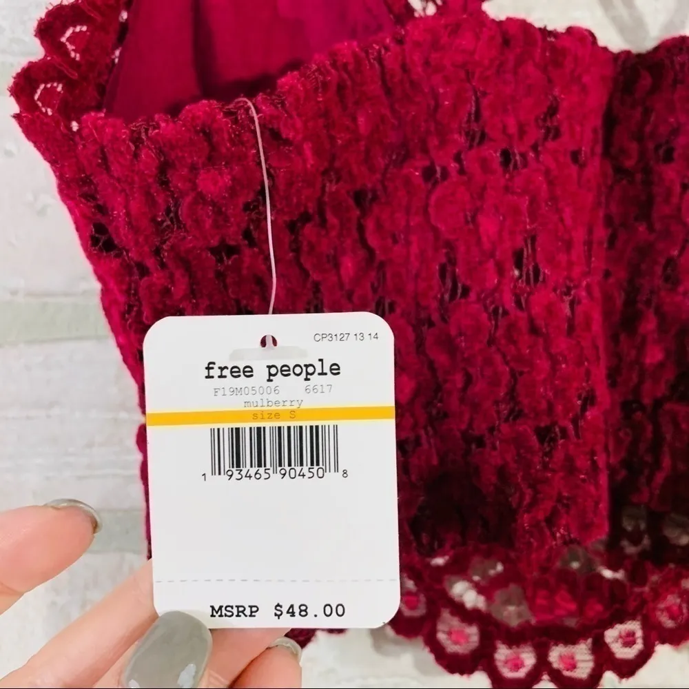 Free People NWT Celine Bralette in Mulberry - Image 6