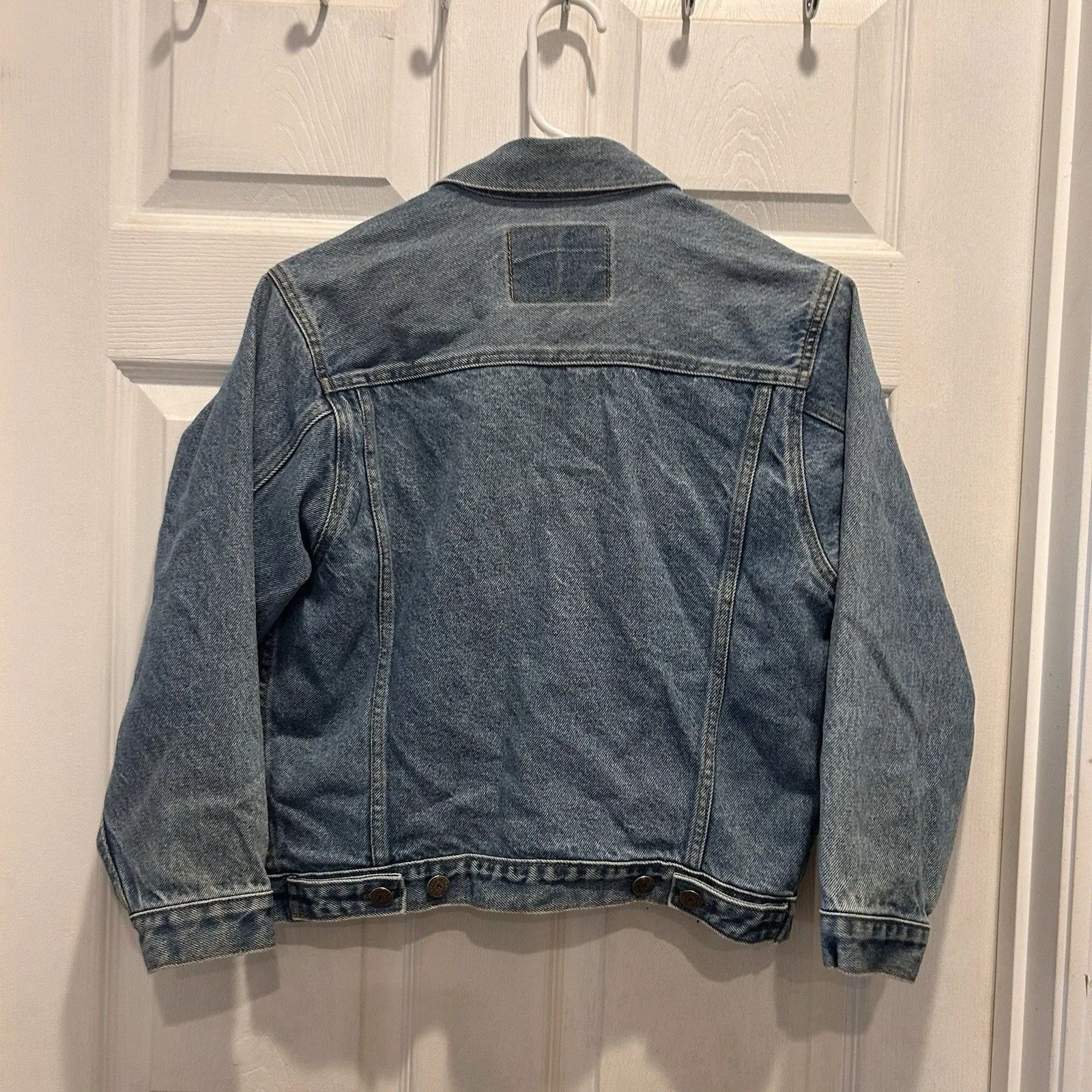 Arizona Jean Company‎ Denim Jacket Trucker Cowboy Medium Distressed Vintage 90s Blue - Image 8