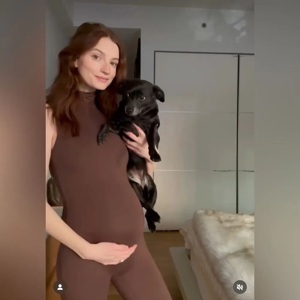 NWT Bumpsuit Stevie Maternity Unitard Turtleneck Sleeveless Jumpsuit in Brown Size undefined - Image 3