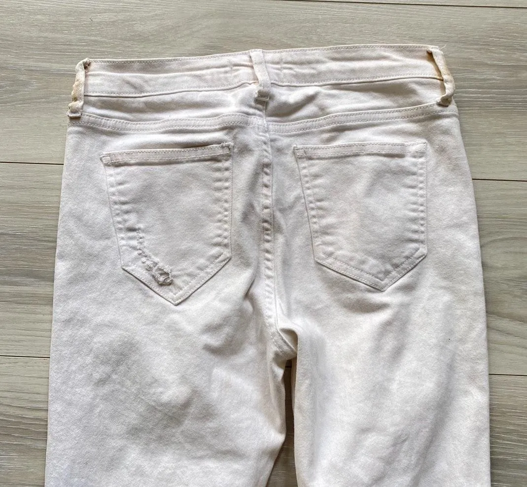 White Ripped Jeans High Waisted  - Image 6