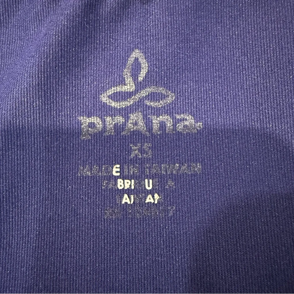 Prana Mika Double Layer Racerback Stripe Tank Top Womens XS Purple/Blue Athletic - Image 4