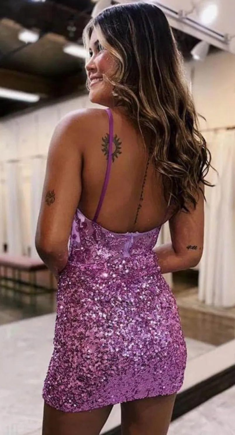 Red Sparkle Sequin Glitter Dress Size 6 - Image 2