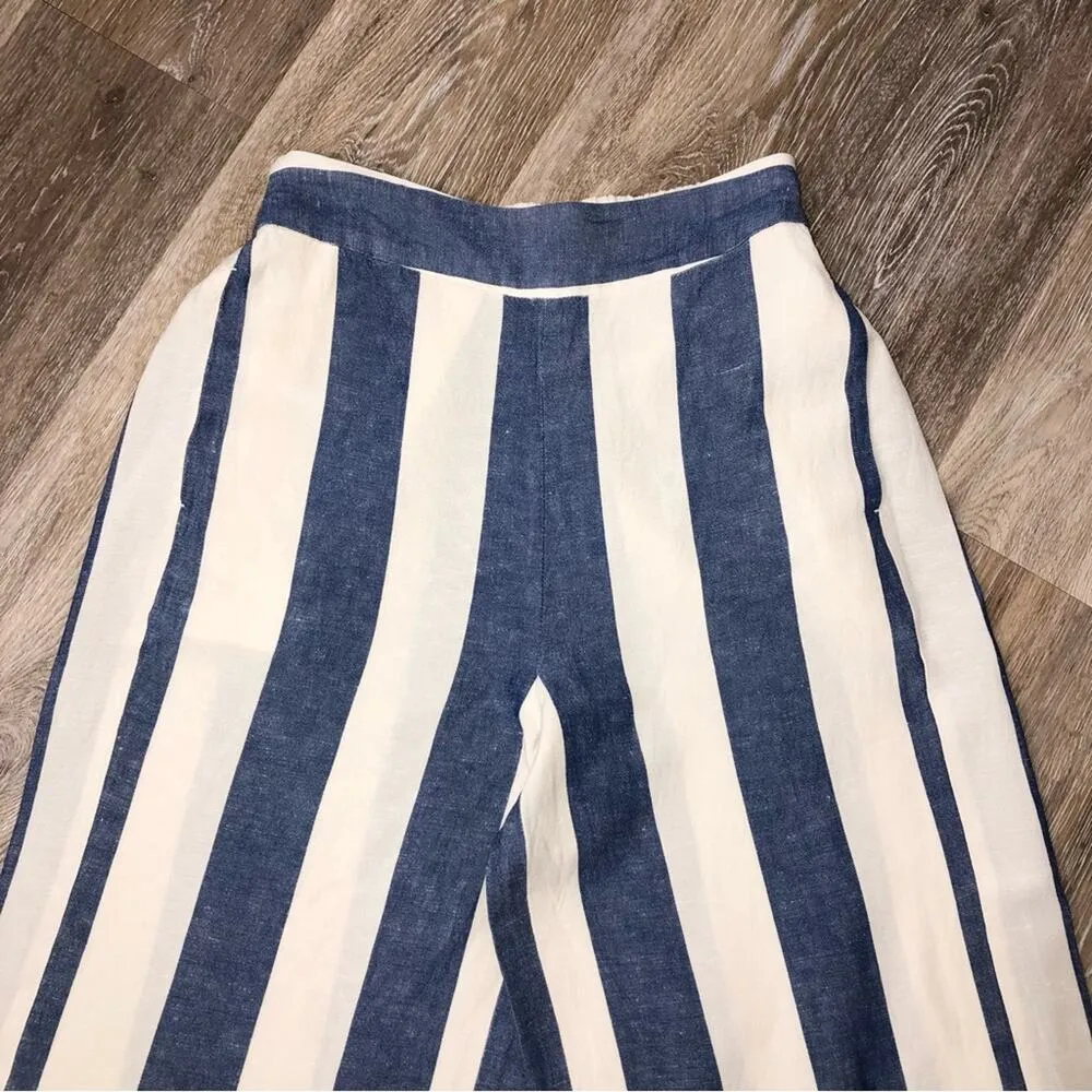 Madewell Womens Huston Pull-On Bold Stripe Crop Pants XS EUC - Image 5