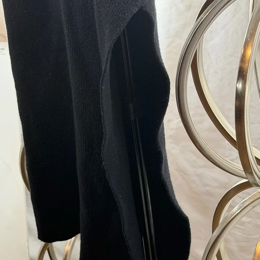 Hello Molly Black Ribbed Maxi Dress Squared Neck with Short puff sleeves size S - Image 5