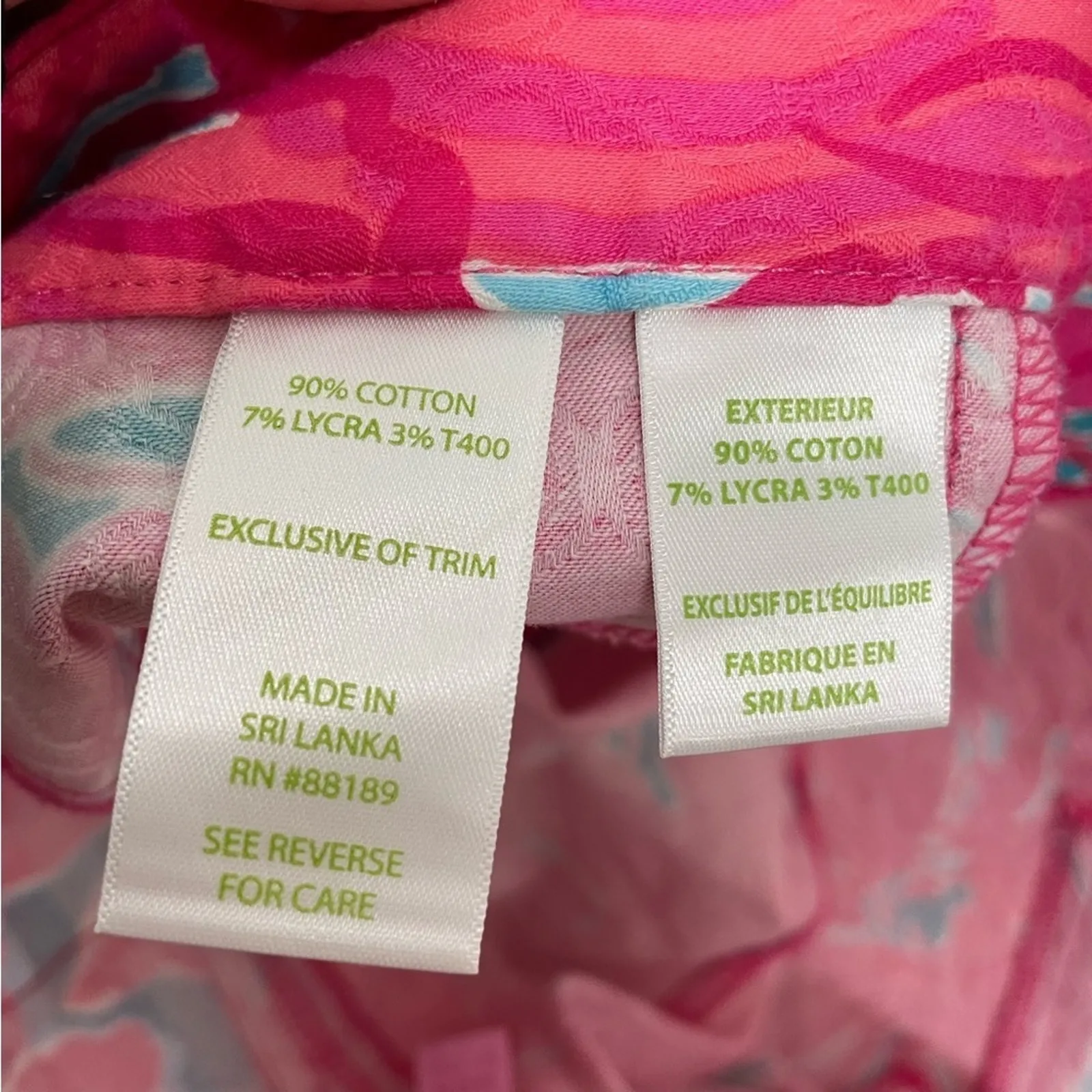 Lilly Pulitzer Pink Printed Chino Shorts Womens 2 Beachy Colorful Preppy Spring - Image 7