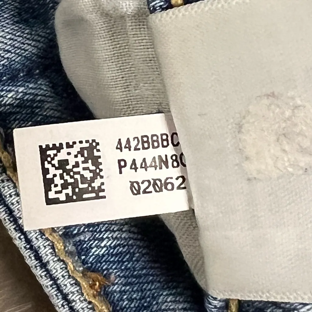 American Eagle Hi-Rise Shortie Jean Short Super Stretch Cutoff - Size 00 - VGUC - Image 7