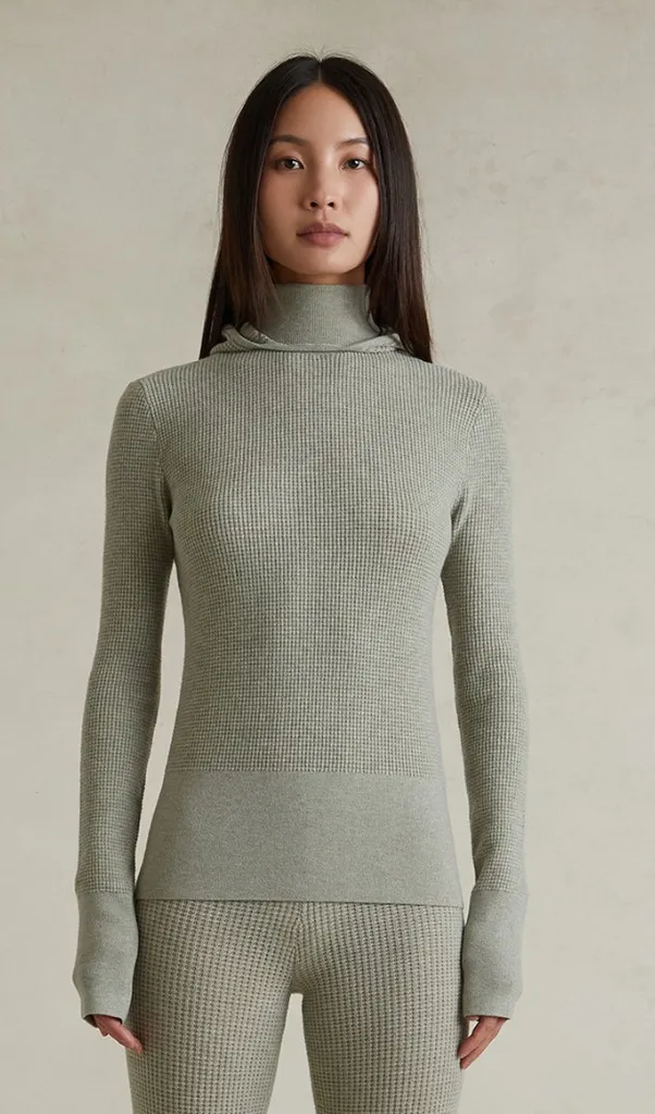 Fear Of God Essentials Wmns Waffle Knit Hooded Sweater - Image 1