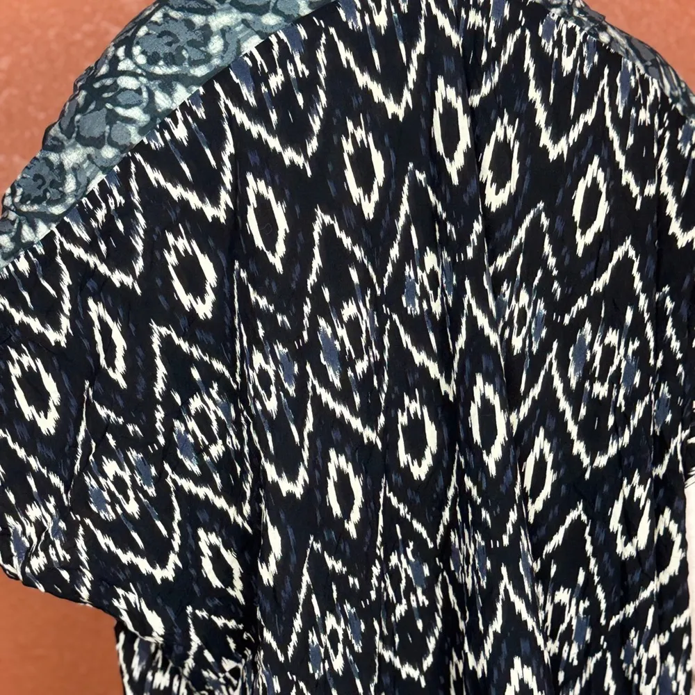 Anthropologie In Our Nature Kimono Top Cardigan Ikat Midnight One Size. E34 Blue - Image 2