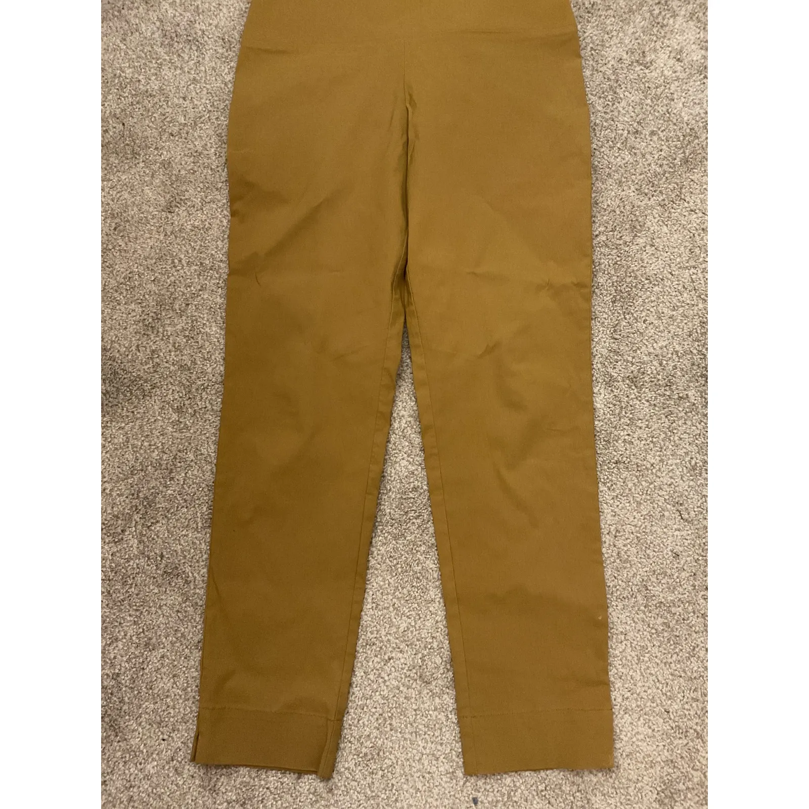 Bitte Kai Rand Magic FoldOver Stretch Slim Trouser Pants in Mustard, L Yellow Size L - Image 3