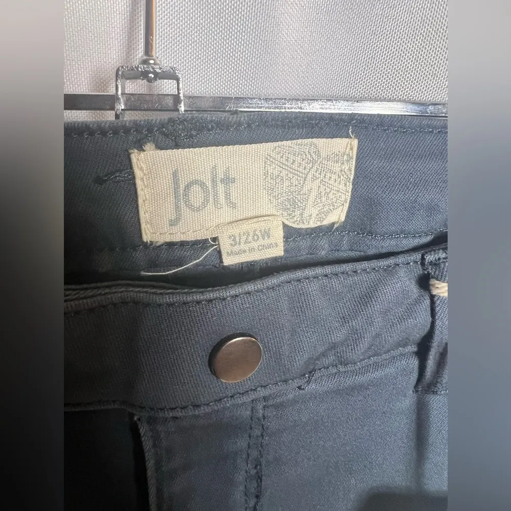 Jolt Juniors Size 3 26w Blue Sateen Ankle Zip Skinny Leg Jeans - Image 7