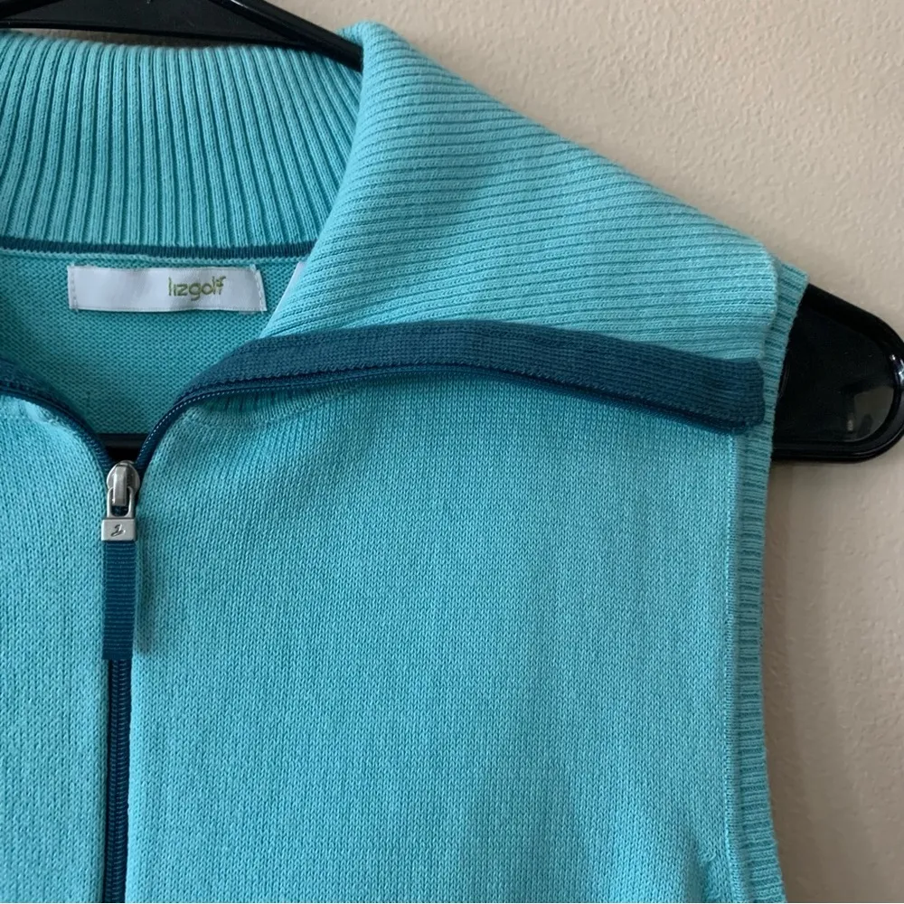 NWT Liz Golf Sleevless Sweater Half Zip Folded Collar Size XL - Image 4