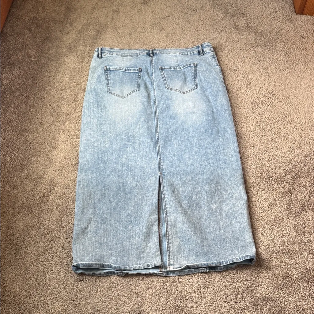 C Est. 1946 Maxi Denim Skirt SIZE 16 Blue - Image 5