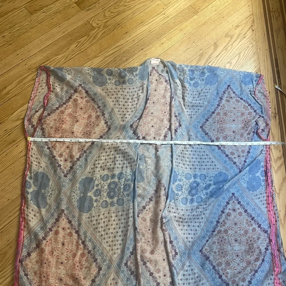 VISMAYA bohemian print wearable swim cover up scarf one size Blue Size undefined - Image 6