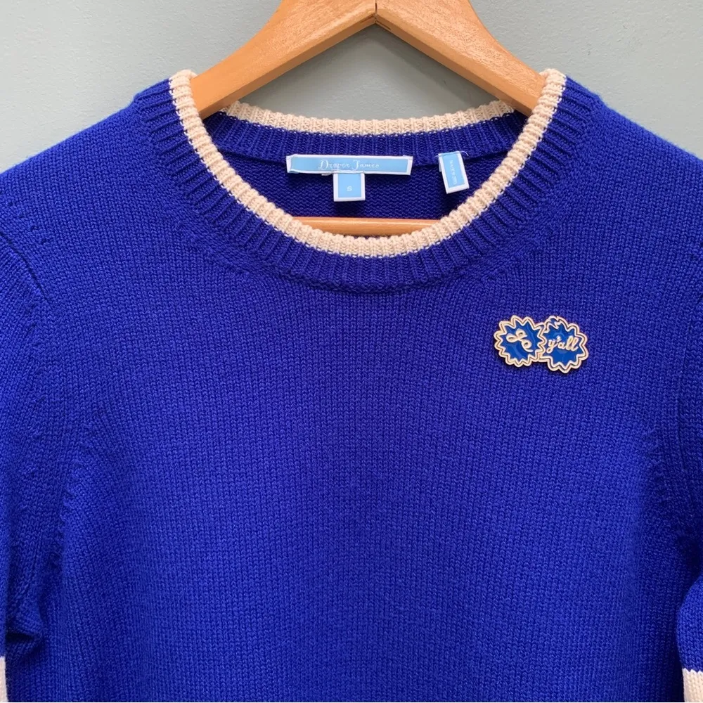 Draper James Spirit Wool Sweater in Blue Small - Image 9