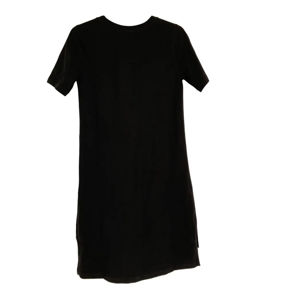 Universal Standard Black V-Neck T-Shirt Dress Size 4XS  0 short sleeve classic - Image 2