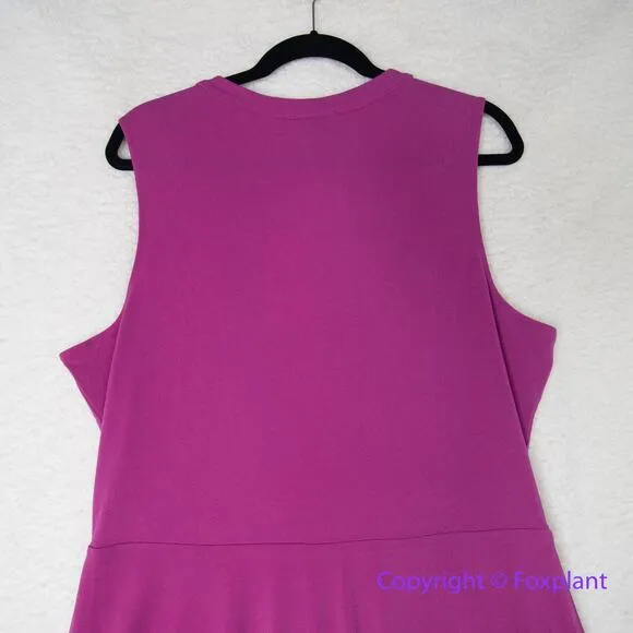 New! Leota Cassie‎ Dress in Orchid crepe barbiecore, size XL - Image 9