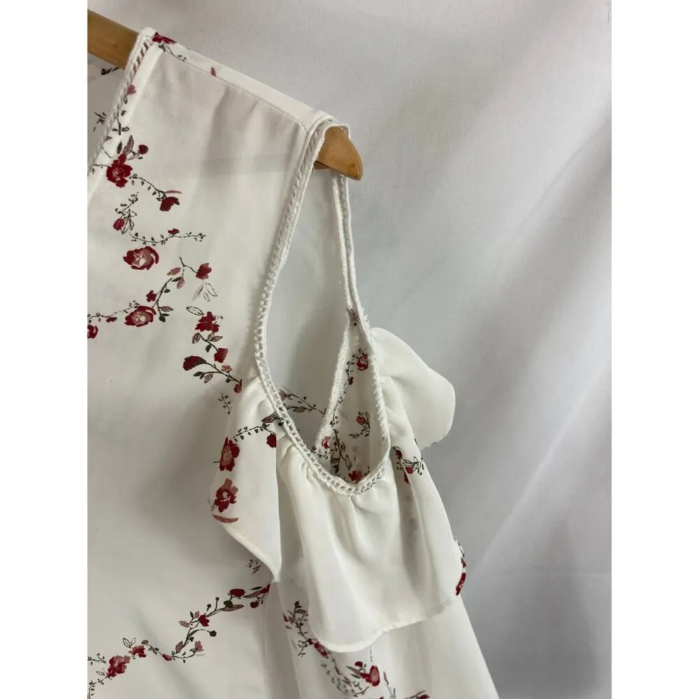 Stitch Fix Market & Spruce Floral Cold Shoulder Kimono top size small - Image 3