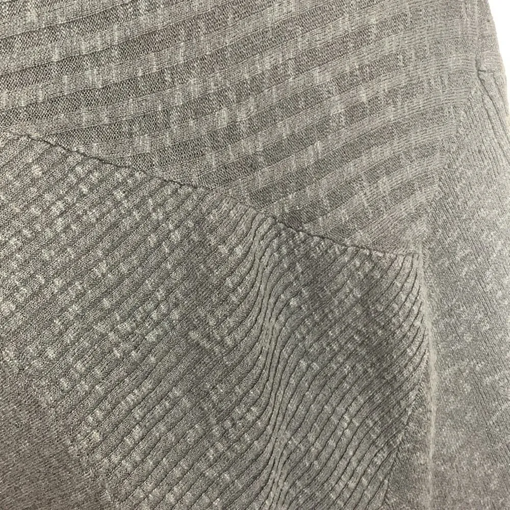 Eileen Fisher womens XS cardigan linen blend gray open front sweater casual mini - Image 8