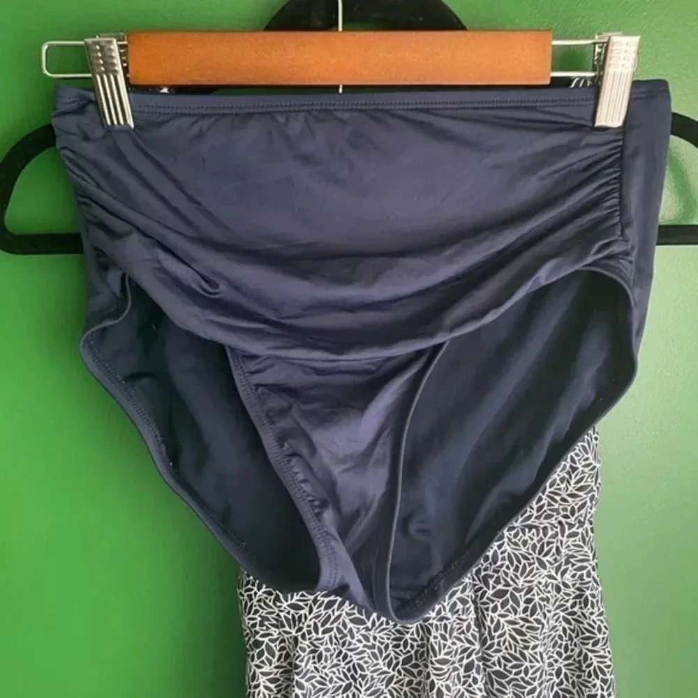 Kona Sol High Waisted Tankini Set Top & Bottoms Blue Size S Small EUC‎ 2 piece - Image 5