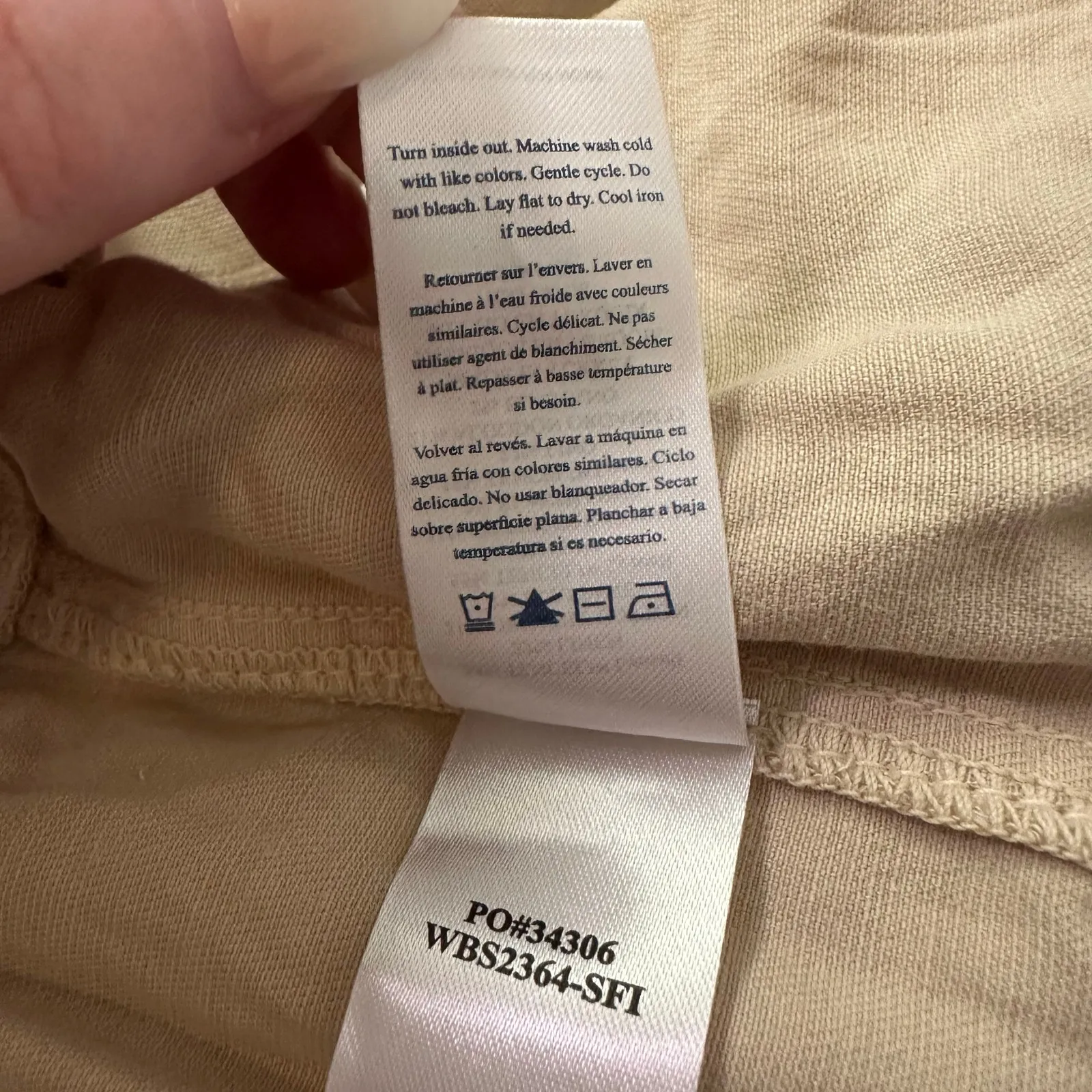 Faherty beige casual pull-on pants size M - Image 7