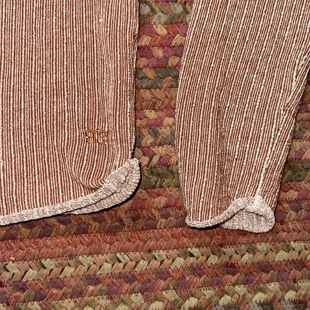 ALBION BURNT ORANGE STRIPED PULLOVER SWEATER - Image 3