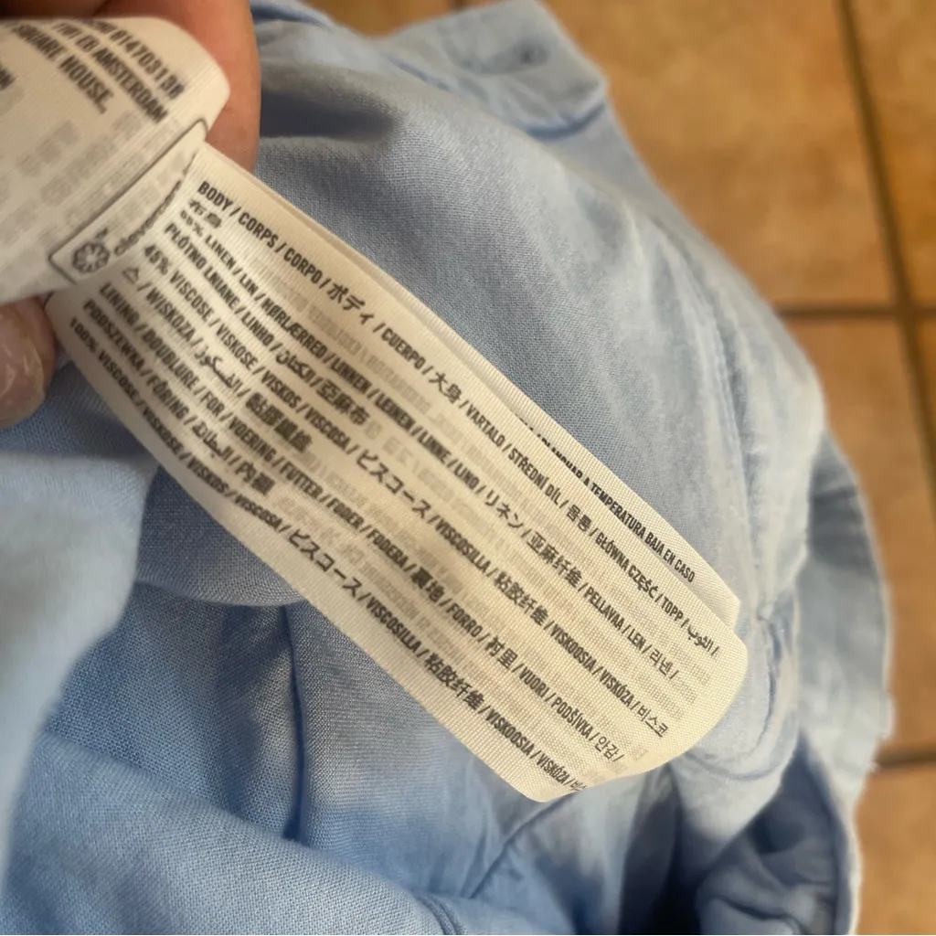 Abercrombie & Fitch Curve Love Sky Blue Wide Leg Trousers size 8 - Image 9