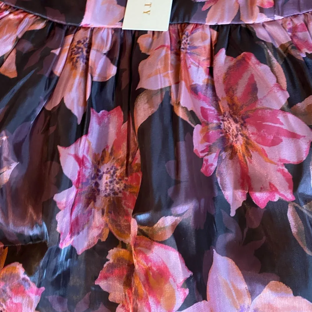 NWT Thirty/ Thirty Floral Babydoll Puff Sleeve Blouse Size extra small - Image 4