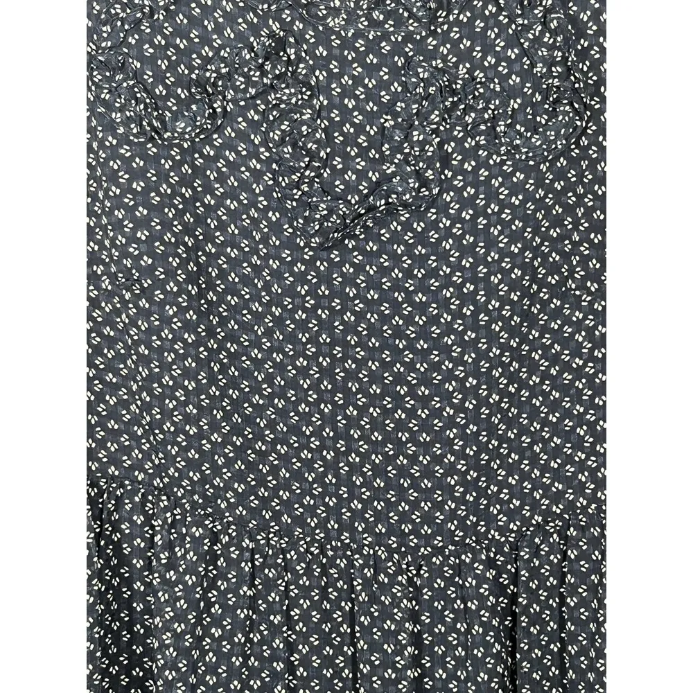NWOT Free People Blue and White Nouveau Butterfly Polka Dot Dress Size 4 - Image 9