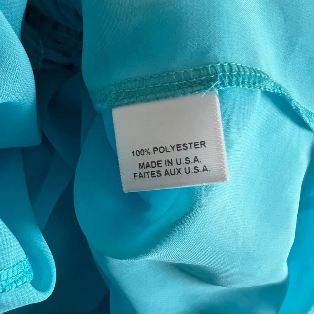 MISA Los Angeles x REVOLVE Micaela Dress Sky Blue Size Large Off Shoulder Tiered - Image 10