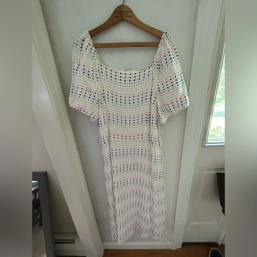 Loft Outlet summer Sz 14 white dress with polka dots. Gorgeous for summe… - Image 5