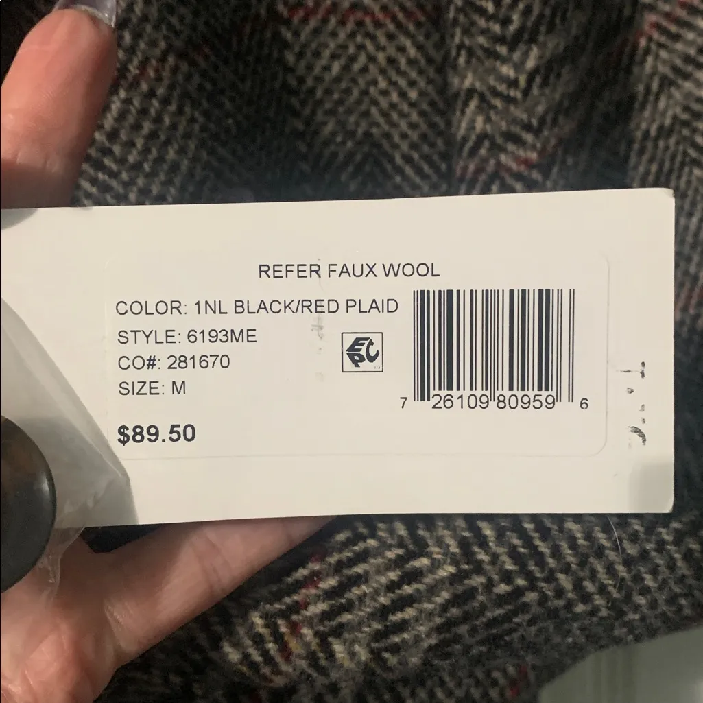 Maralyn & Me Black and Gray Herringbone Jacket - Image 5