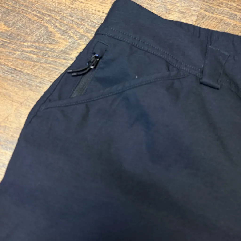 Duluth Trading Co Dry on The Fly Capri Pants Womens 14 Black Cargo Nylon Stretch - Image 4