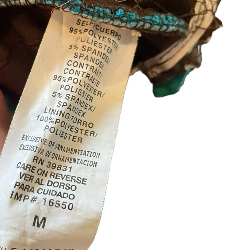 Sequin Hearts Y2K Brown Blue Hippie Boho Eclectic Groovy Funky Floral Maxi Dress - Image 7