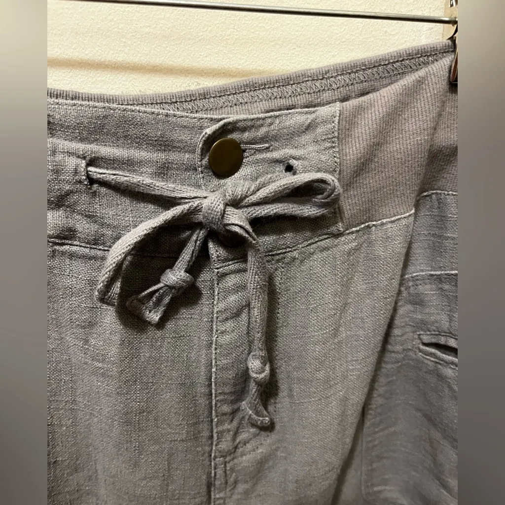 Soft‎ Surroundings wide leg linen blend pants gray XL - Image 2