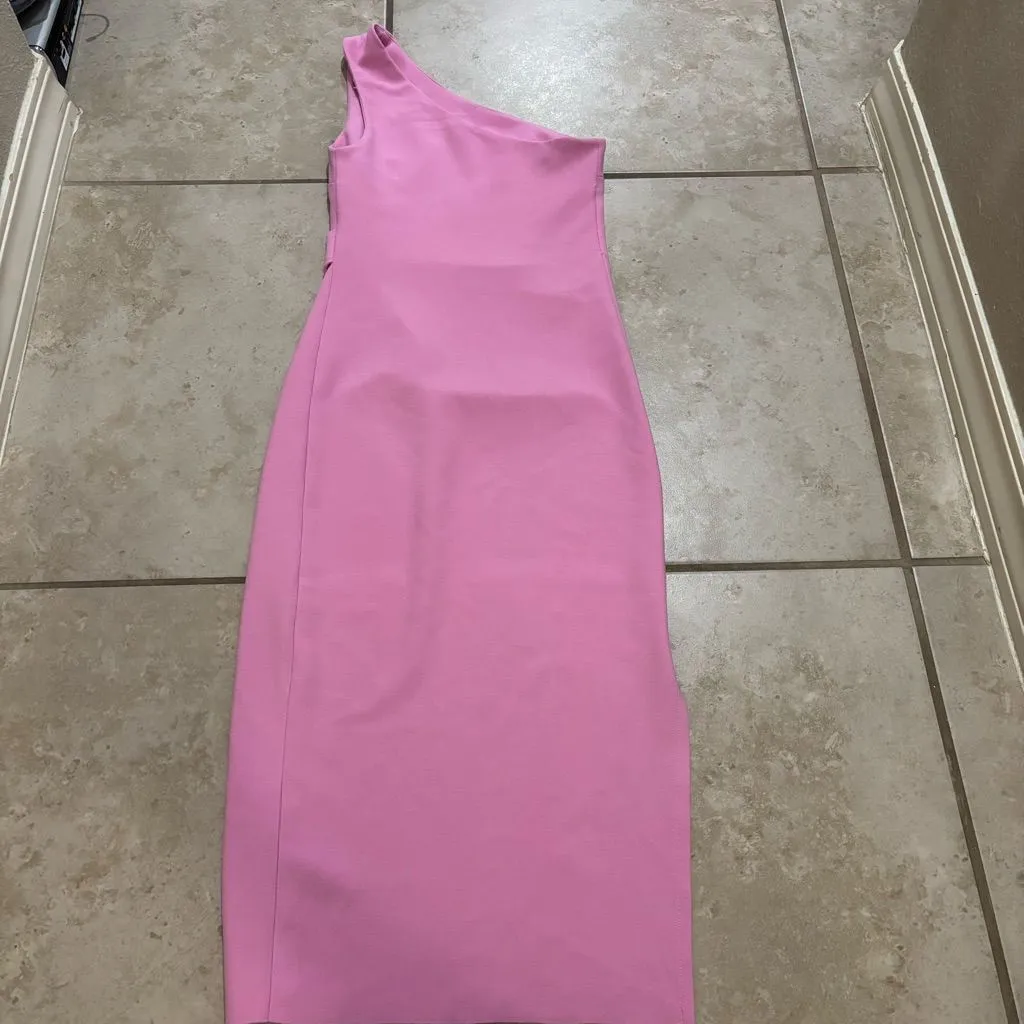 Petal & Pup Nadene one-shoulder midi dress in pink size 0 - Image 7