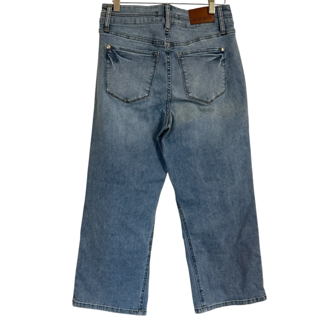 Judy Blue Cool Runnings Wide Leg Crop Jeans JB88616 Women’s size 7/28 - Image 4