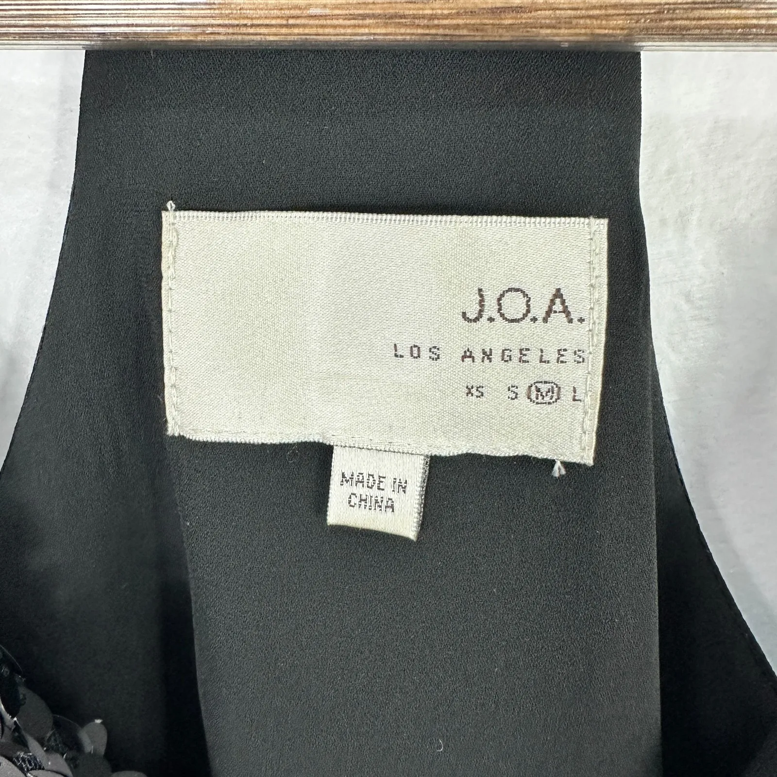 JOA Los Angeles M Black Sequin Cami Top Mob Wife Glam Y2K Party Holiday Tank - Image 2