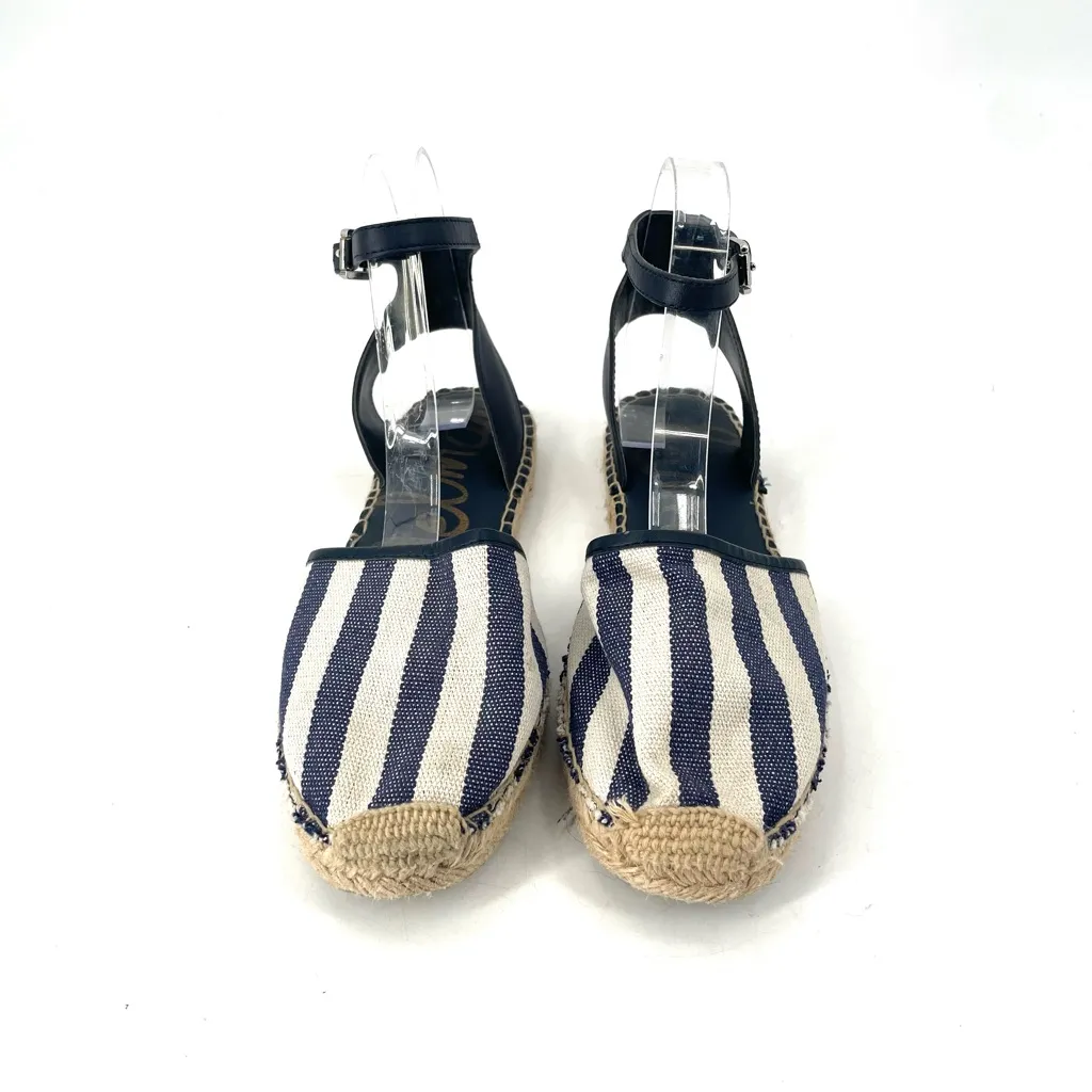 Sam Edelman Vivian Espadrille Nautical Ankle Strap Closed Toe Flat Sandals - Image 4